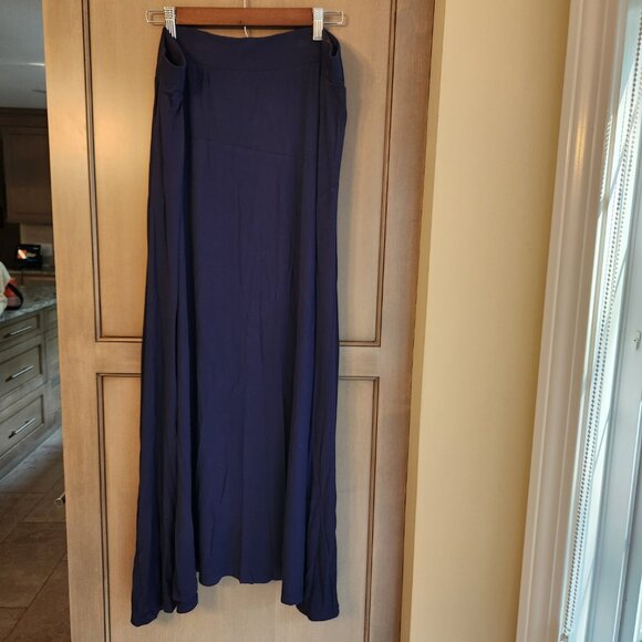 Jessica London Navy Flowy Maxi Skirt Size 22/24 - Picture 1 of 6